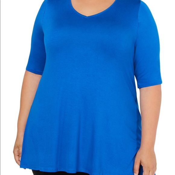 NWT. Alfani v-neck swing tunic top - Picture 2 of 10